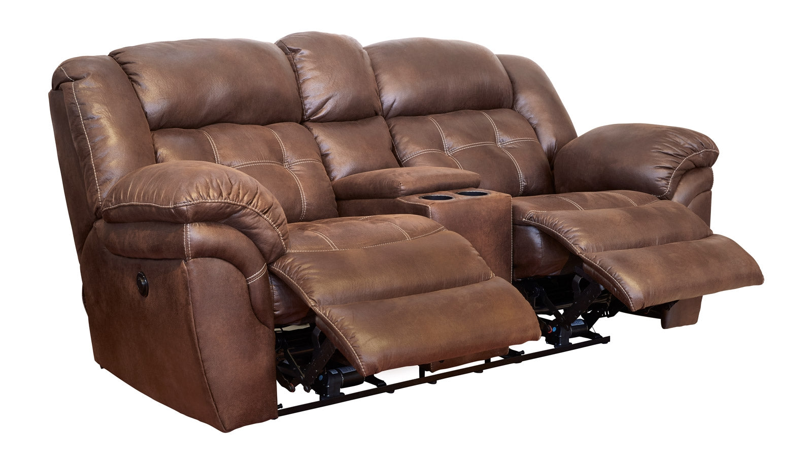 brown sofa reclining sofa both sides reclined