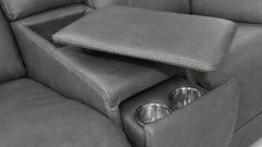 MacZcliner Dark Grey P6 3-Piece Power Reclining Lift Assist Loveseat with Console | Gallery Furniture