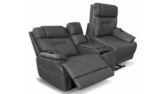 MacZcliner Dark Grey P6 3-Piece Power Reclining Lift Assist Loveseat with Console | Gallery Furniture