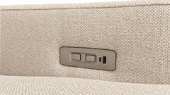 Solara Straw 3pc Power Reclining Loveseat |Gallery Furniture