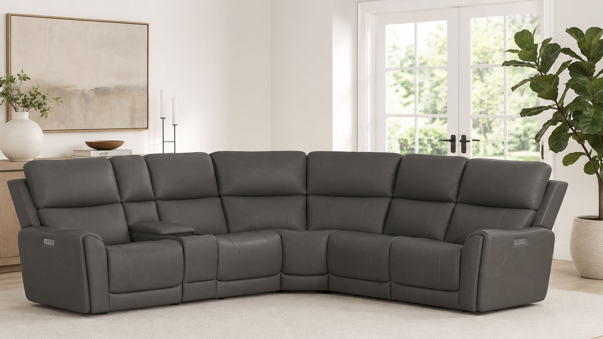 Cougar Dark Grey P3 Power Reclining Zero Gravity Sectional