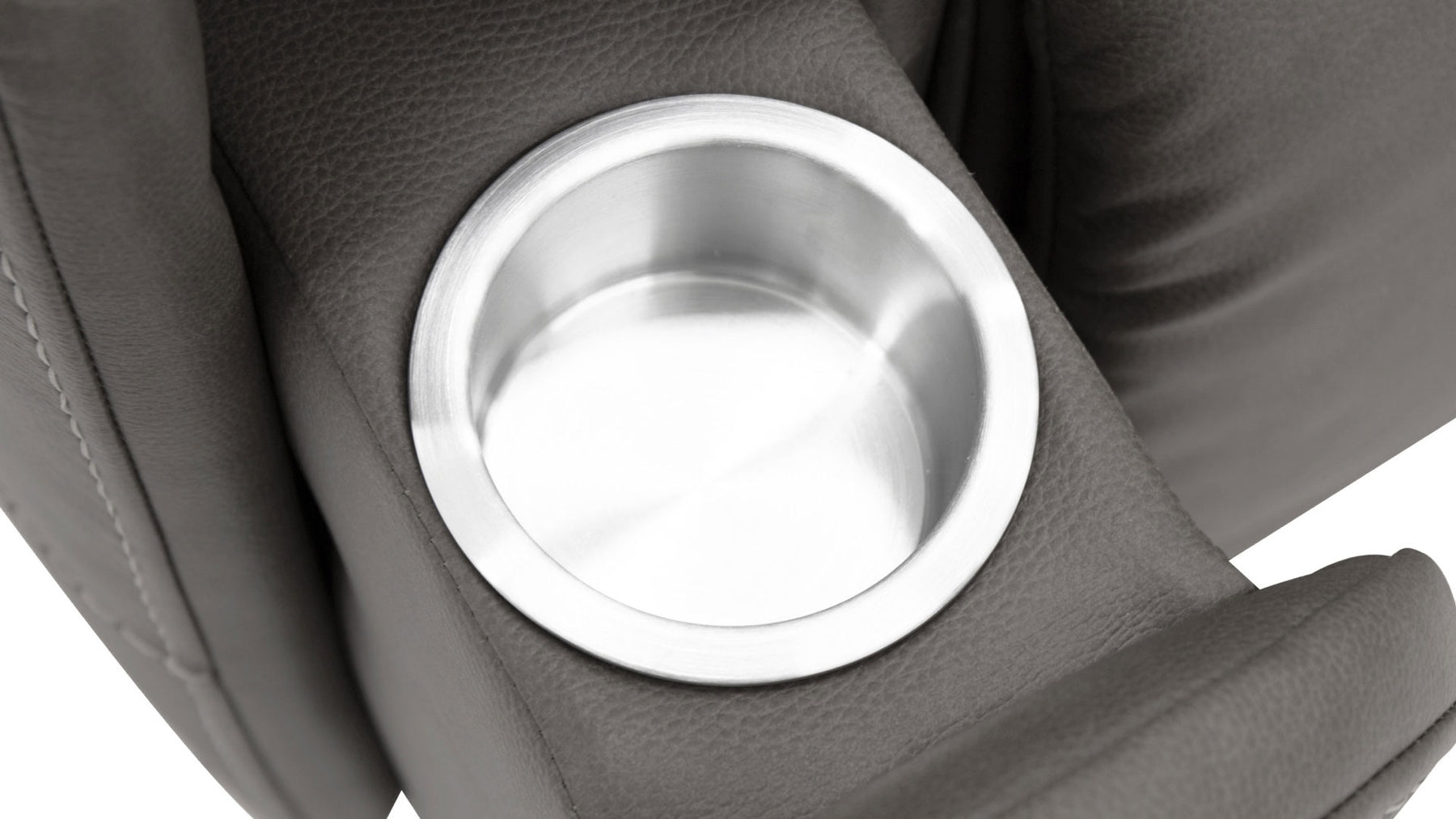"Close-up of Cougar sectional cup holders and USB charging port"