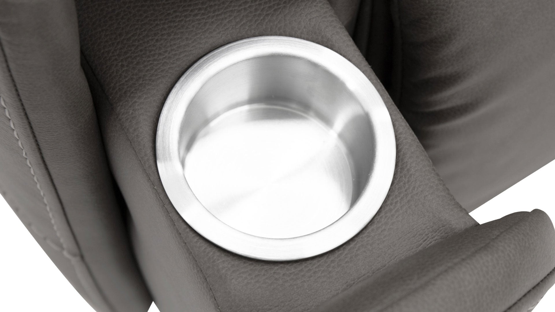 "Close-up of Cougar sectional cup holders and USB charging port"