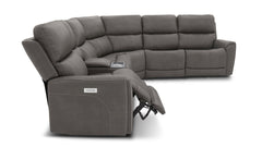 "Cougar power reclining sectional side view with chaise"