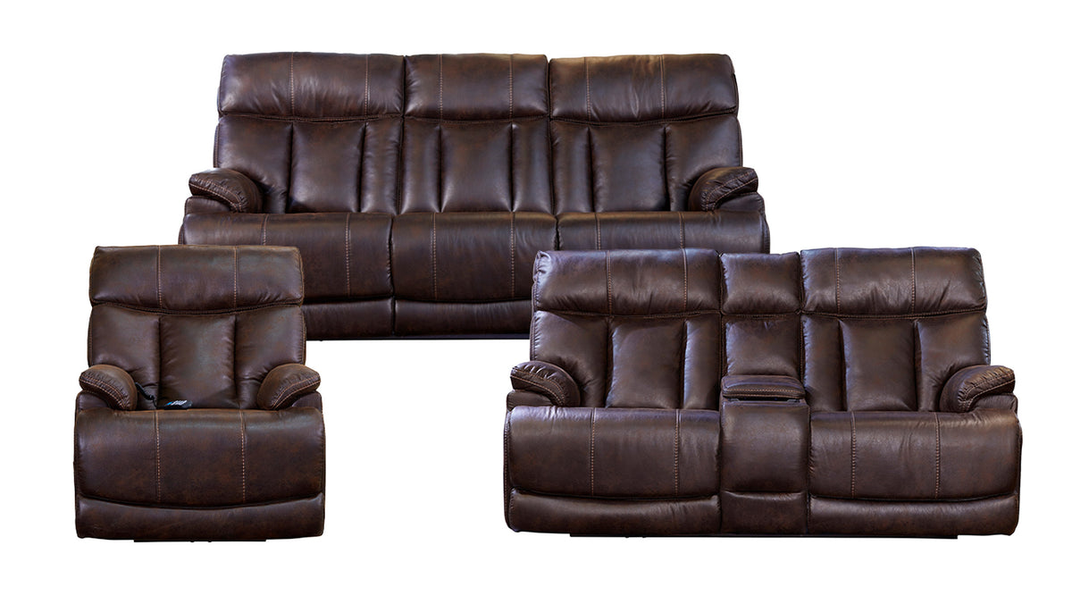 3 Pc Clive Brown Microfiber P3 Power Reclining Set