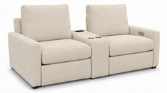 Solara Straw 3pc Power Reclining Loveseat |Gallery Furniture