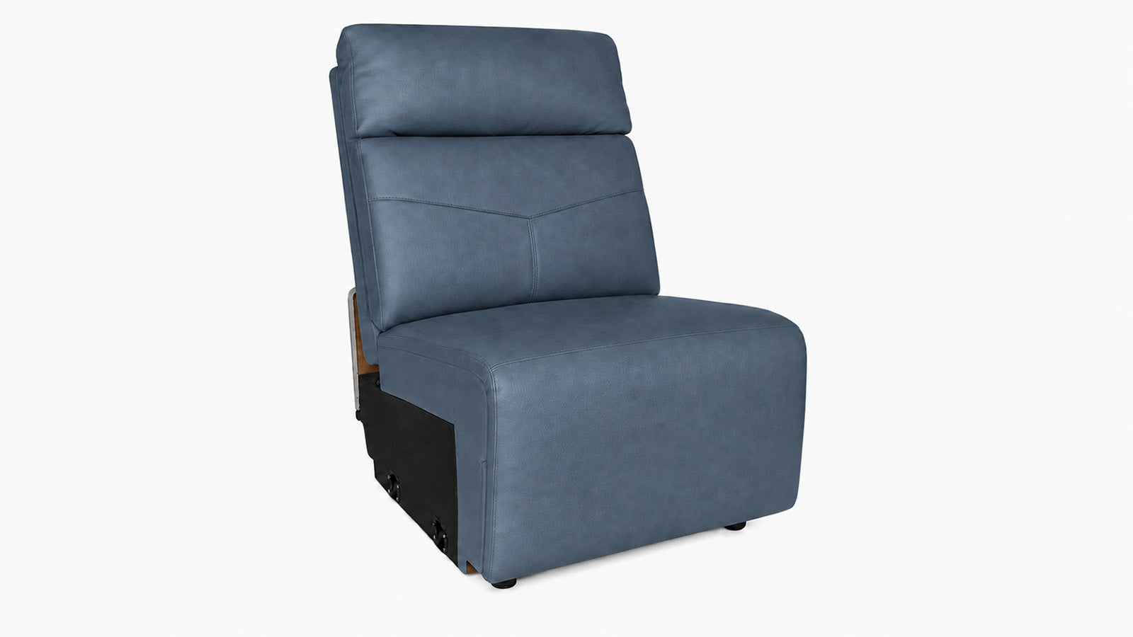Admiral Blue Armless Chair | MacModular Sectional Piece