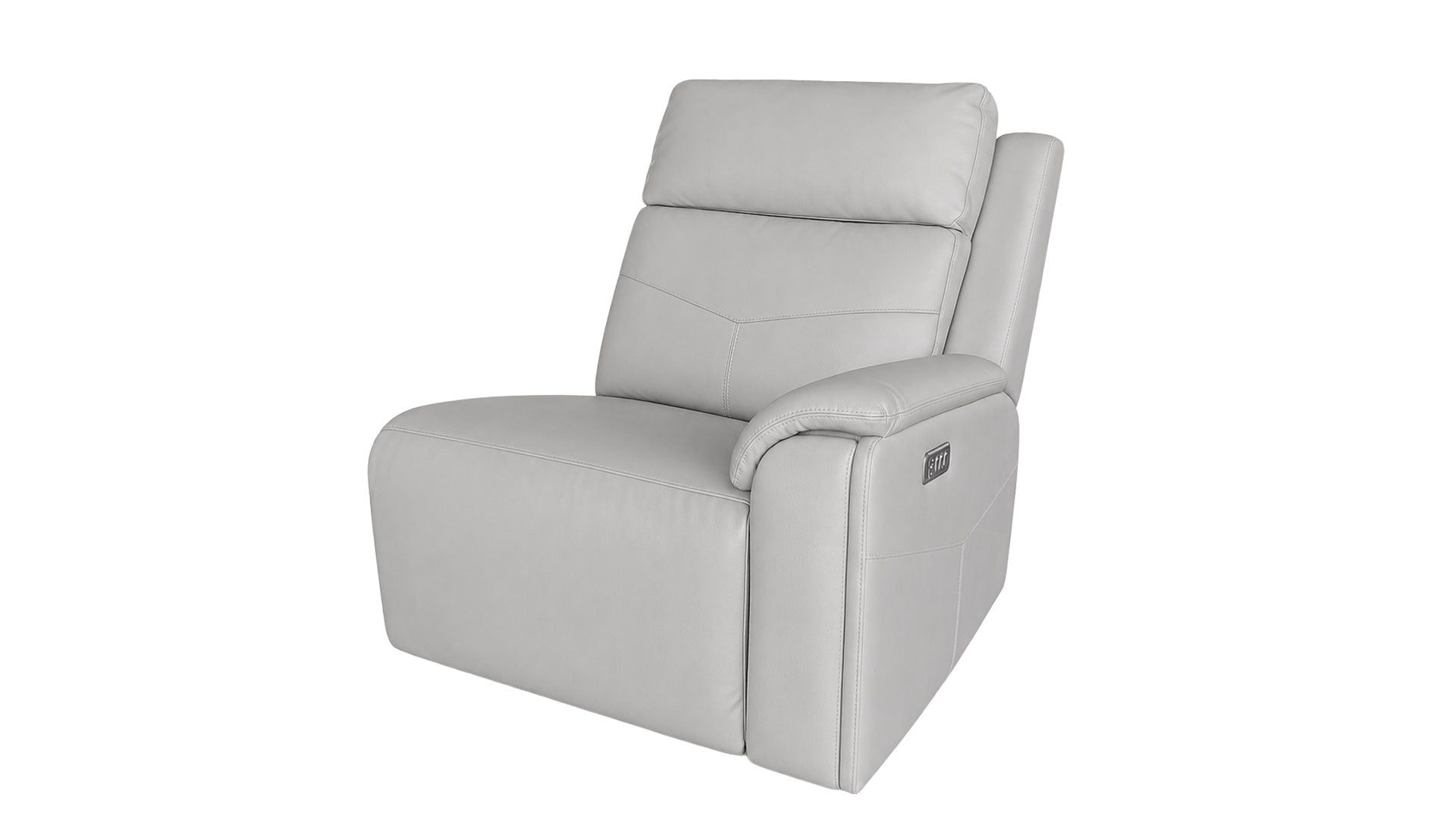 Cougar P5 Dove Grey Right Arm Facing Power Recliner | MacModular  Sectional Piece