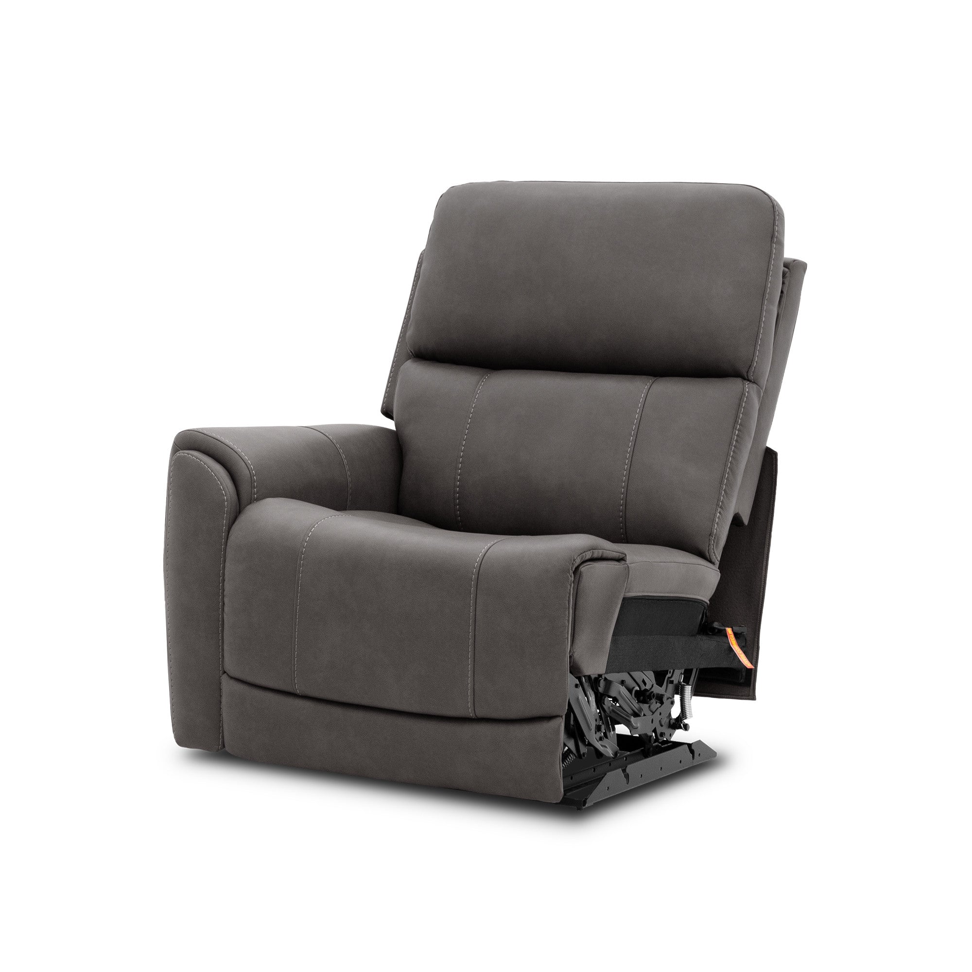 Cougar Dark Grey Left Arm Facing Recliner | Mackdular Sectional Piece