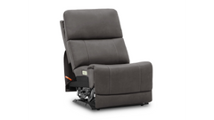 Gray recliner chair on a white background
