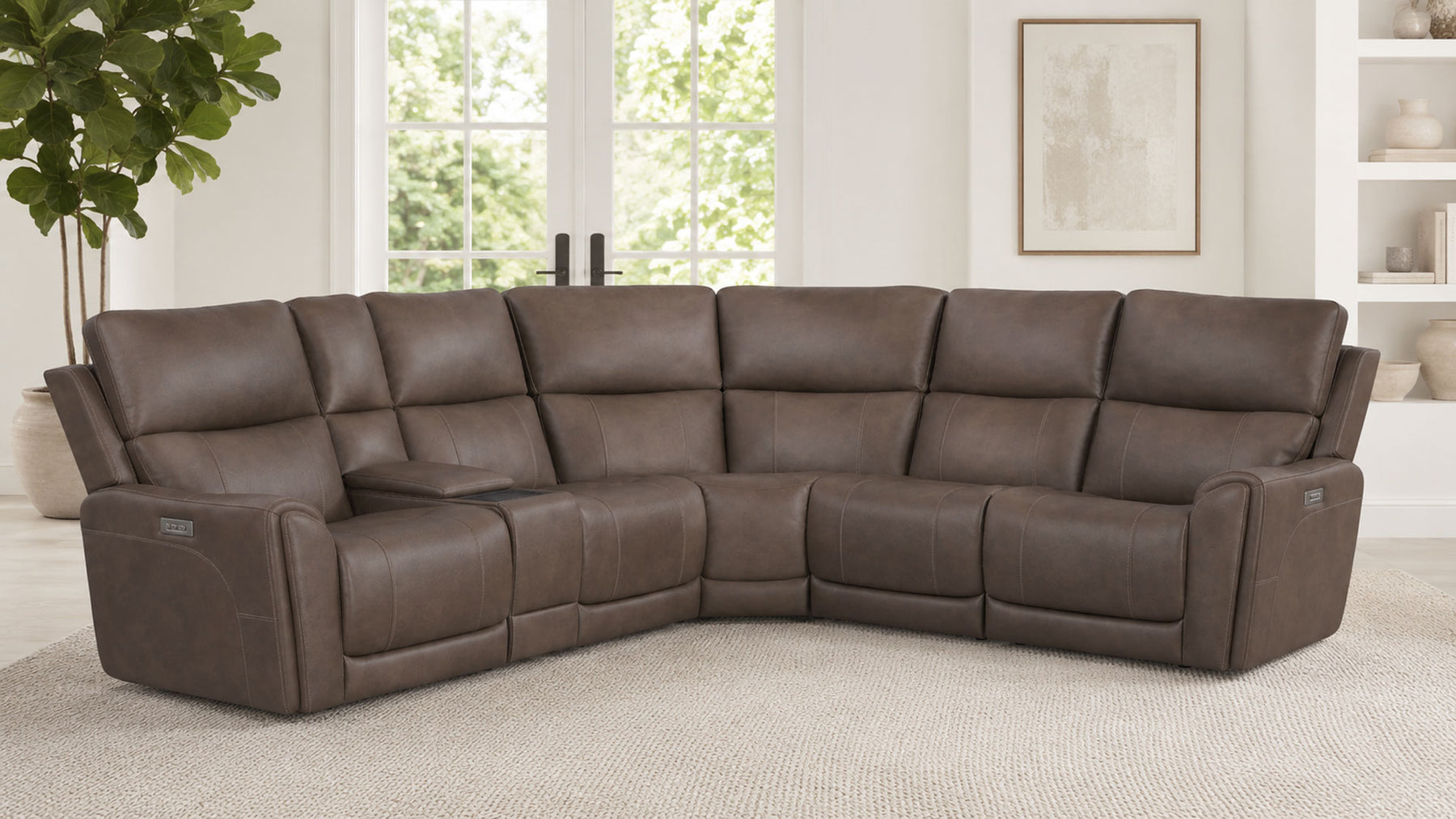 Cougar Cappuccino P3 Zero Gravity Power Reclining Sectional
