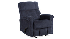 Sillón reclinable con balancín manual Perfect Match Classic en azul nocturno – Sillón tapizado para salón | Gallery Furniture