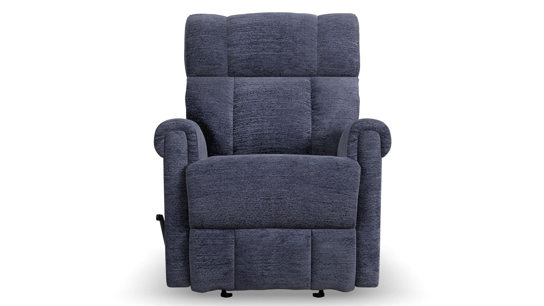 Sillón reclinable con balancín manual Perfect Match Classic en azul nocturno – Sillón tapizado para salón | Gallery Furniture