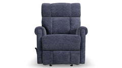 Sillón reclinable con balancín manual Perfect Match Classic en azul nocturno – Sillón tapizado para salón | Gallery Furniture