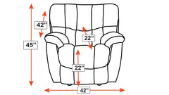 Sillón reclinable manual Copperstown Elk – Sillón tapizado de salón fabricado en EE. UU. | Gallery Furniture