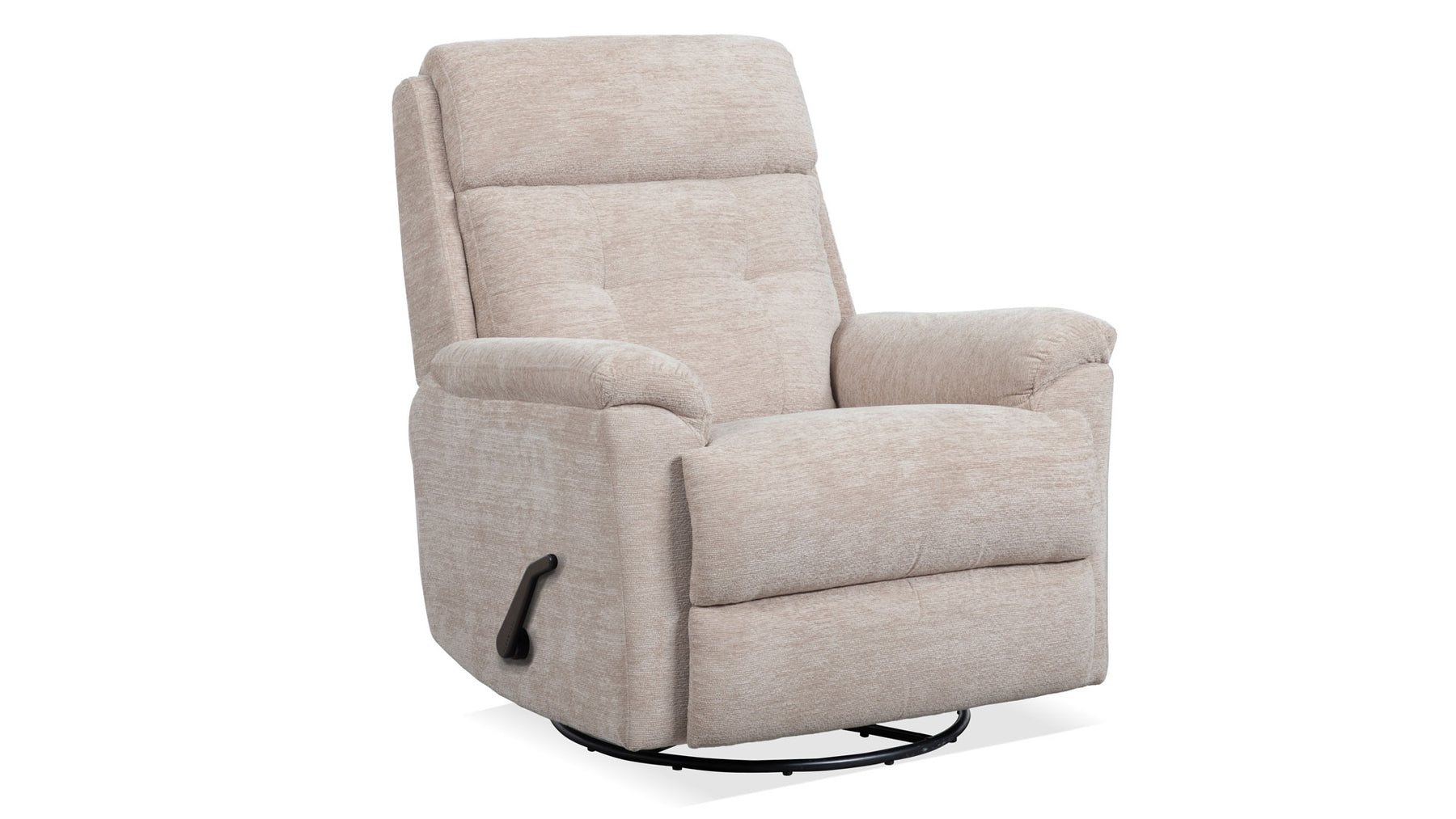 Sillón reclinable giratorio manual «Perfect Match Sophisticated Oat» – Sillón tapizado para salón | Gallery Furniture
