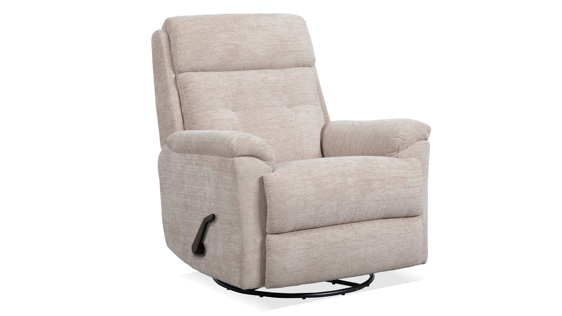Sillón reclinable giratorio manual «Perfect Match Sophisticated Oat» – Sillón tapizado para salón | Gallery Furniture