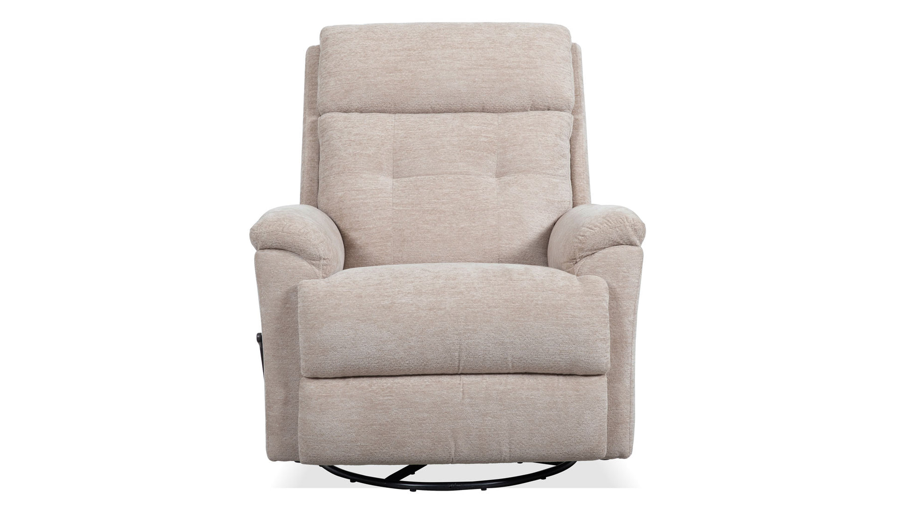 Sillón reclinable giratorio manual «Perfect Match Sophisticated Oat» – Sillón tapizado para salón | Gallery Furniture