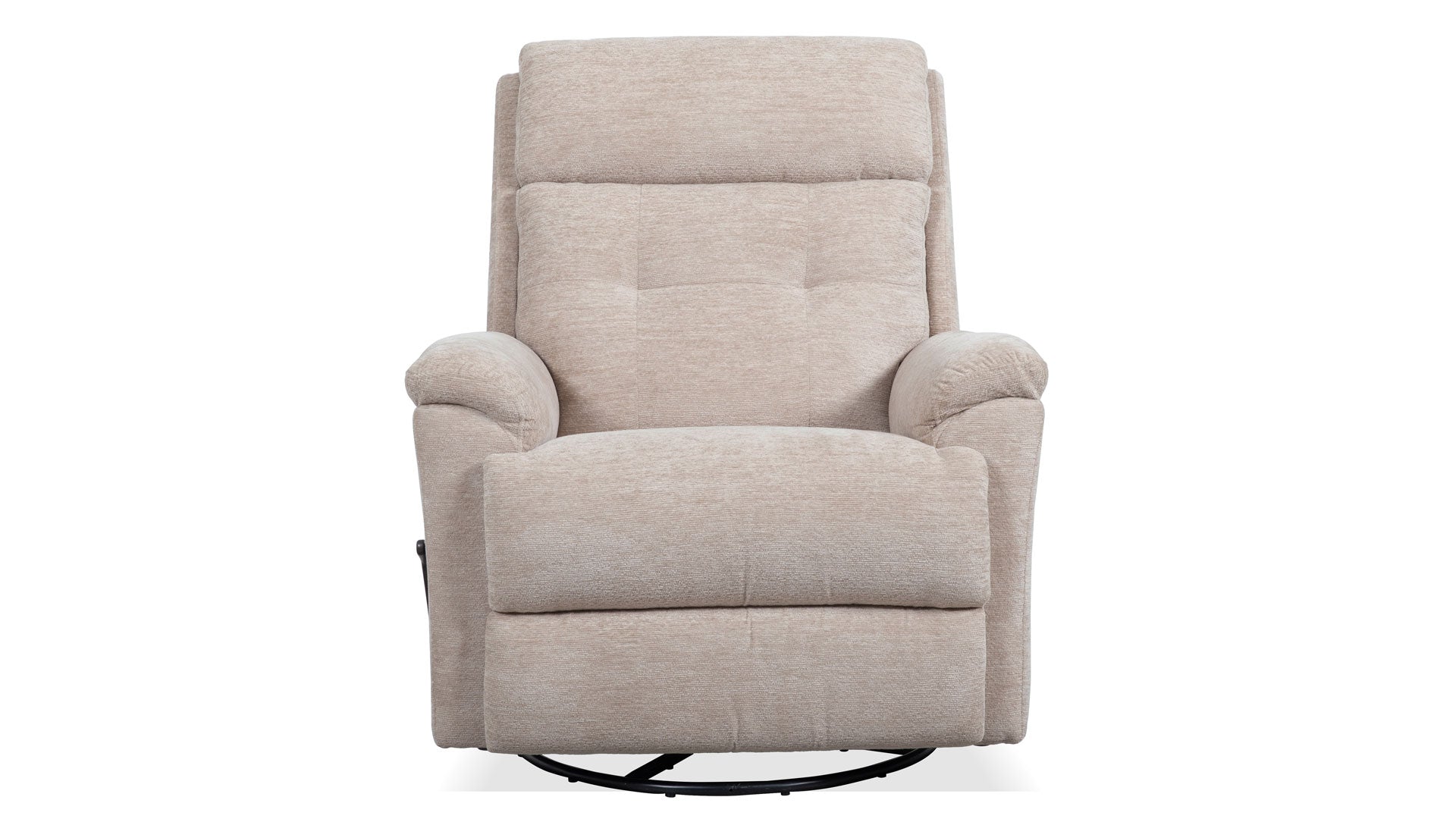 Sillón reclinable giratorio manual «Perfect Match Sophisticated Oat» – Sillón tapizado para salón | Gallery Furniture