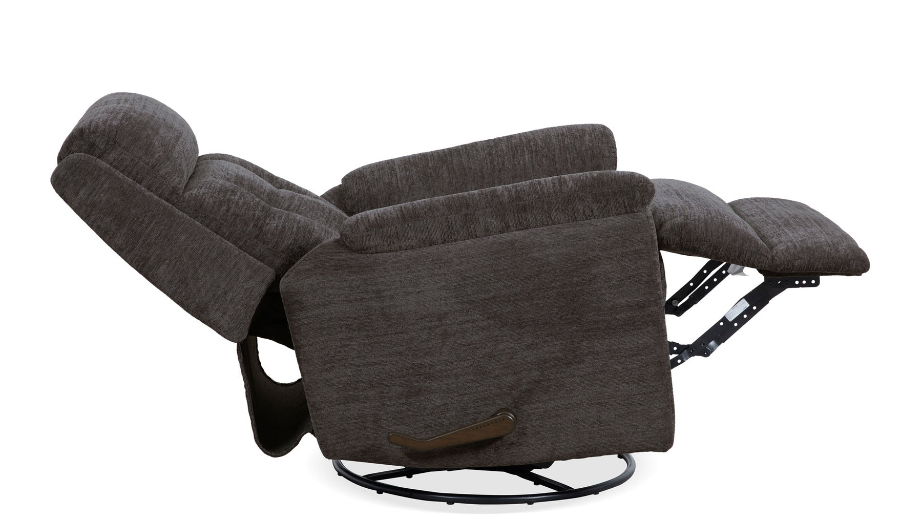 Sillón reclinable giratorio manual de acero sofisticado «Perfect Match» – Sillón tapizado para salón | Gallery Furniture