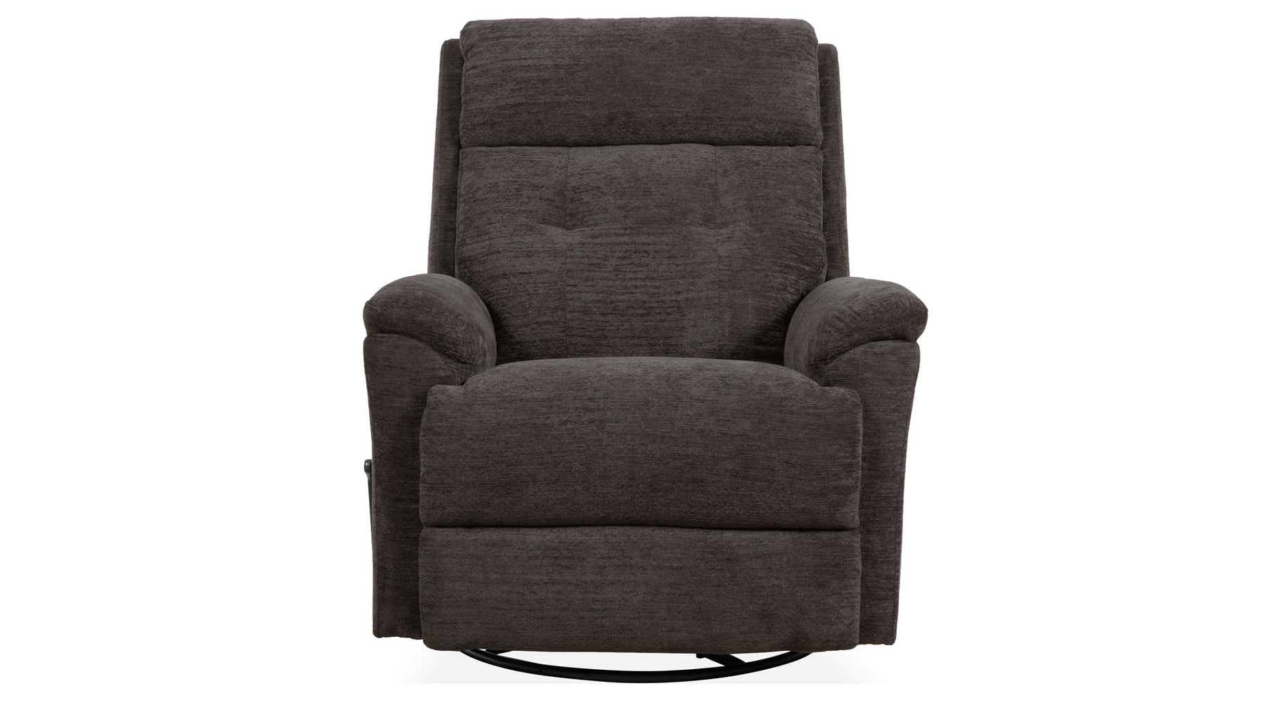 Sillón reclinable giratorio manual de acero sofisticado «Perfect Match» – Sillón tapizado para salón | Gallery Furniture