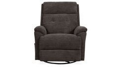 Sillón reclinable giratorio manual de acero sofisticado «Perfect Match» – Sillón tapizado para salón | Gallery Furniture