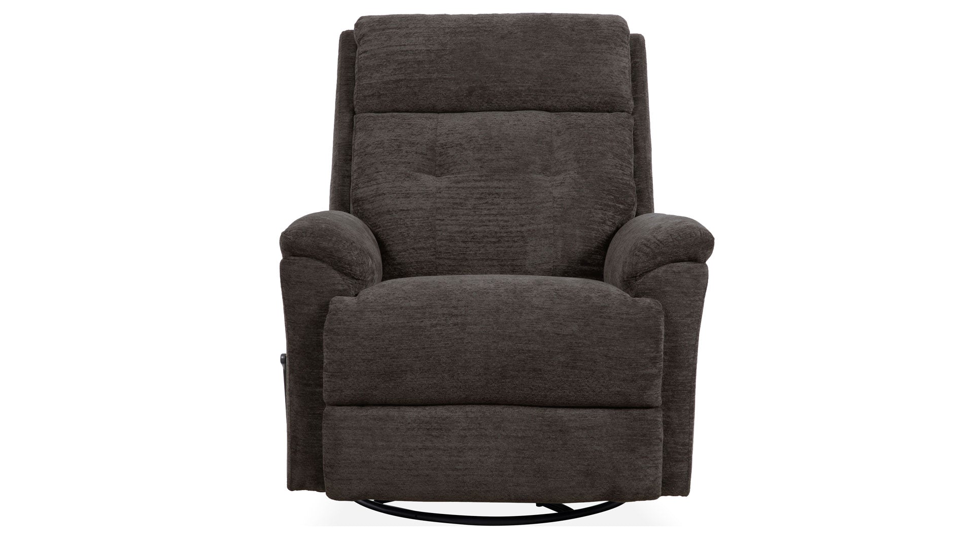 Sillón reclinable giratorio manual de acero sofisticado «Perfect Match» – Sillón tapizado para salón | Gallery Furniture