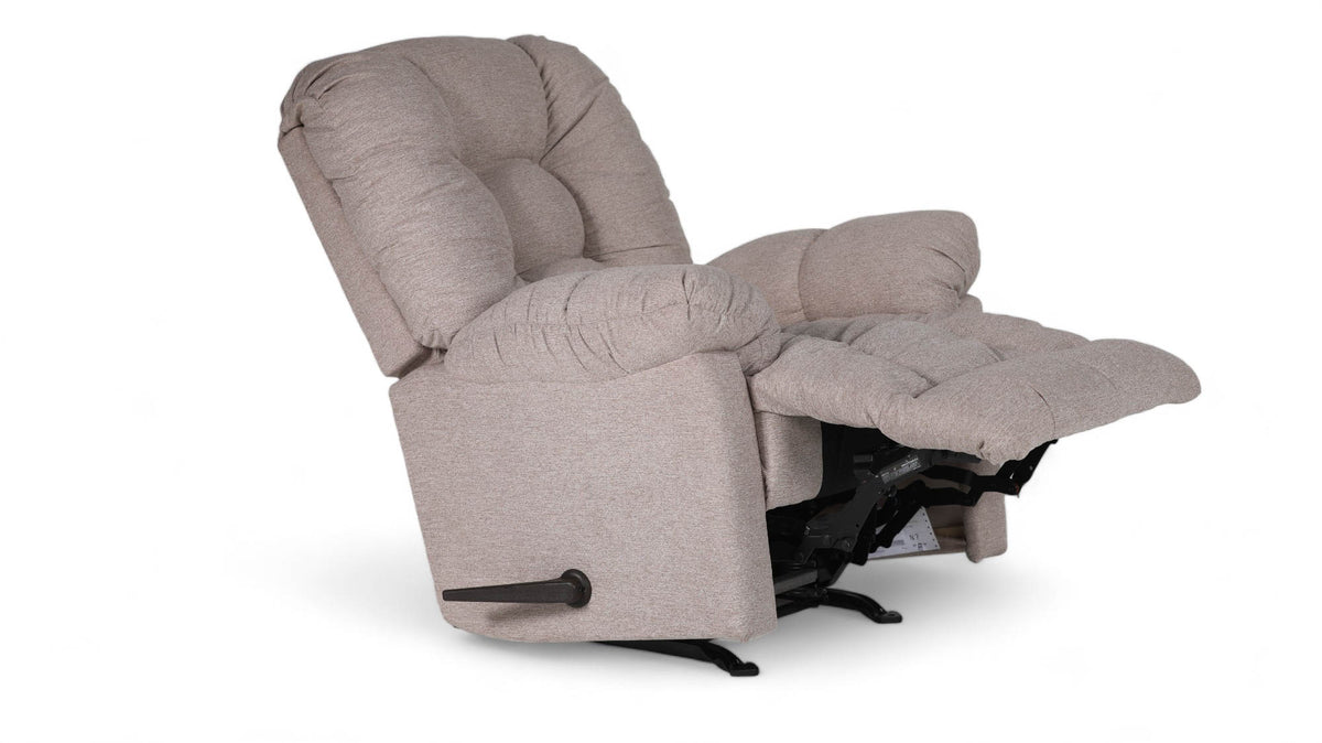 Orlando Khaki Manual Rocker Recliner – Upholstered Living Room Chair Made in USA | Gallery Furniture