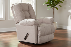 Orlando Khaki Manual Rocker Recliner – Upholstered Living Room Chair Made in USA | Gallery Furniture