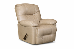 Zaynah Stone Leather Manual Rocker Recliner