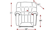 Beast Rake Manual Recliner – Heavy Duty 500 lb Capacity Living Room Chair Made in USA | Gallery Furniture