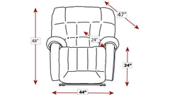 Beast Rake Manual Recliner – Heavy Duty 500 lb Capacity Living Room Chair Made in USA | Gallery Furniture
