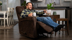 Perfect Match Classic Buffalo Brown Manual Rocker Recliner – Upholstered Living Room Chair | Gallery Furniture
