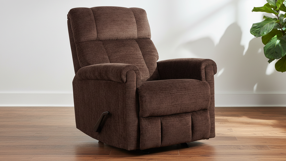 Perfect Match Classic Buffalo Brown Manual Rocker Recliner – Upholstered Living Room Chair | Gallery Furniture