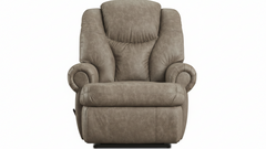 King Comfort Taupe Manual Recliner – Heavy Duty 500 lb Capacity Living Room Chair Made in USA | Gallery Furniture