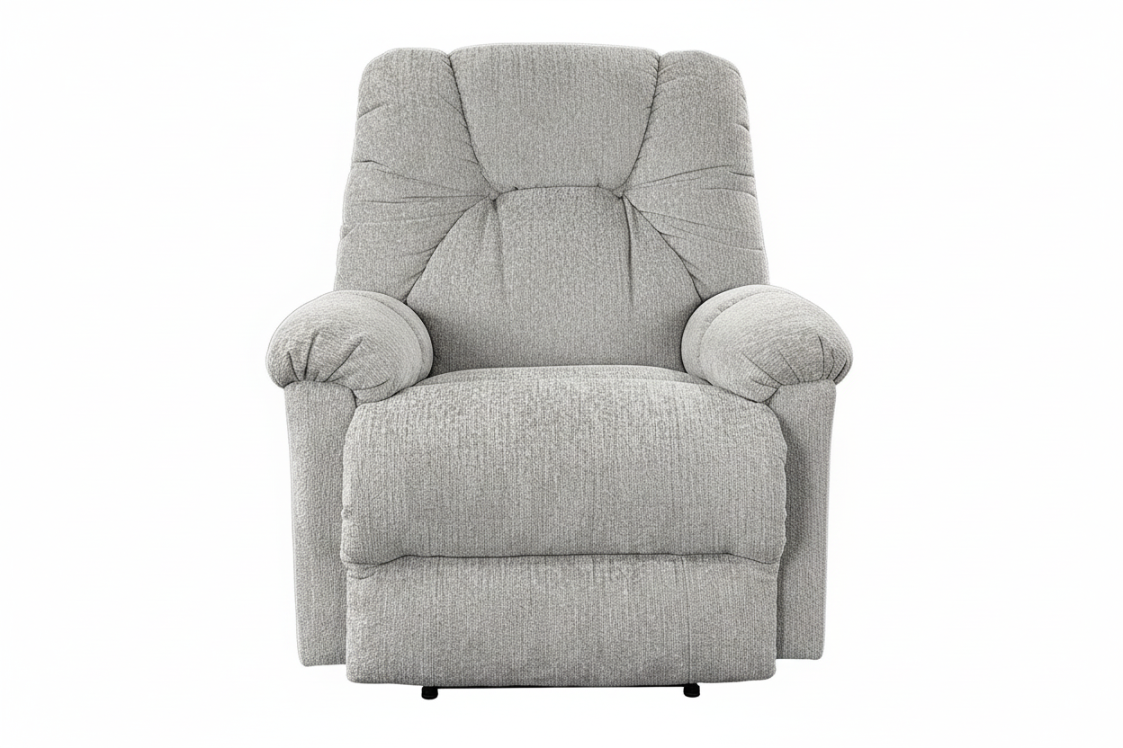Romulus Stone Manual Rocker Recliner – Upholstered Living Room Chair Made in USA | Gallery Furniture
