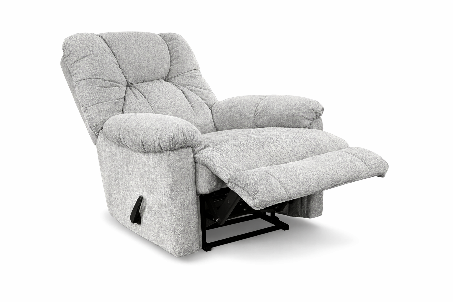 Romulus Stone Manual Rocker Recliner – Upholstered Living Room Chair Made in USA | Gallery Furniture