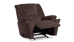 Sillón reclinable Power Rocker de felpa marrón «Perfect Match» – Sillón tapizado para salón | Gallery Furniture