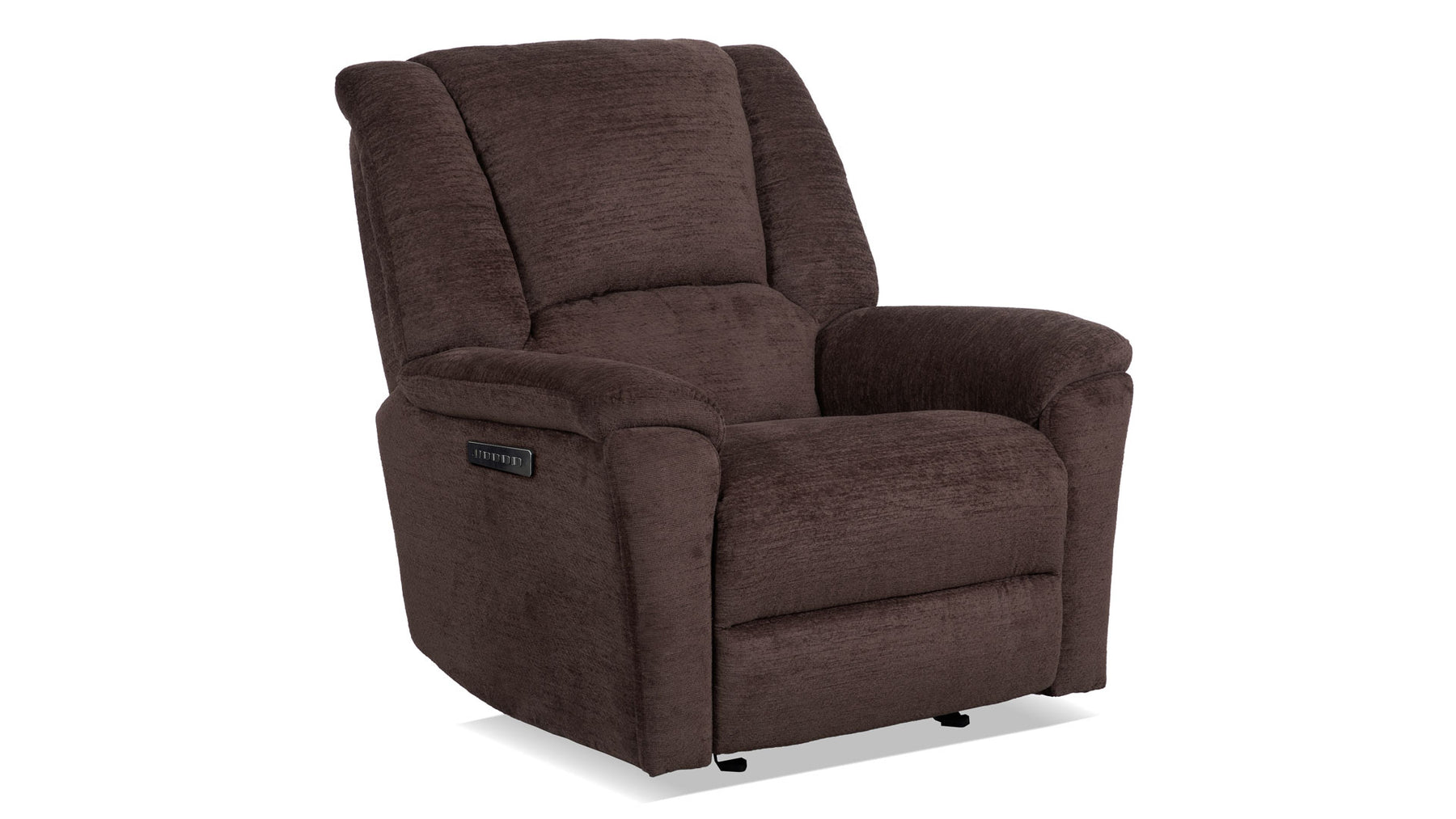 Sillón reclinable Power Rocker de felpa marrón «Perfect Match» – Sillón tapizado para salón | Gallery Furniture