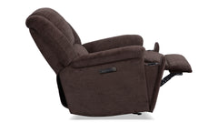 Sillón reclinable Power Rocker de felpa marrón «Perfect Match» – Sillón tapizado para salón | Gallery Furniture