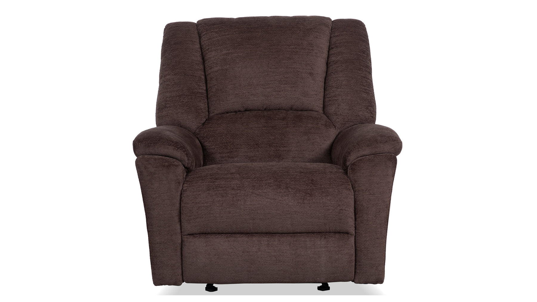 Sillón reclinable Power Rocker de felpa marrón «Perfect Match» – Sillón tapizado para salón | Gallery Furniture