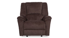 Sillón reclinable Power Rocker de felpa marrón «Perfect Match» – Sillón tapizado para salón | Gallery Furniture