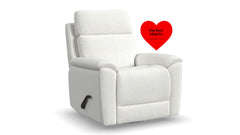 Sillón reclinable giratorio manual «Perfect Match» en color Perla Refinada – Sillón tapizado para salón | Gallery Furniture