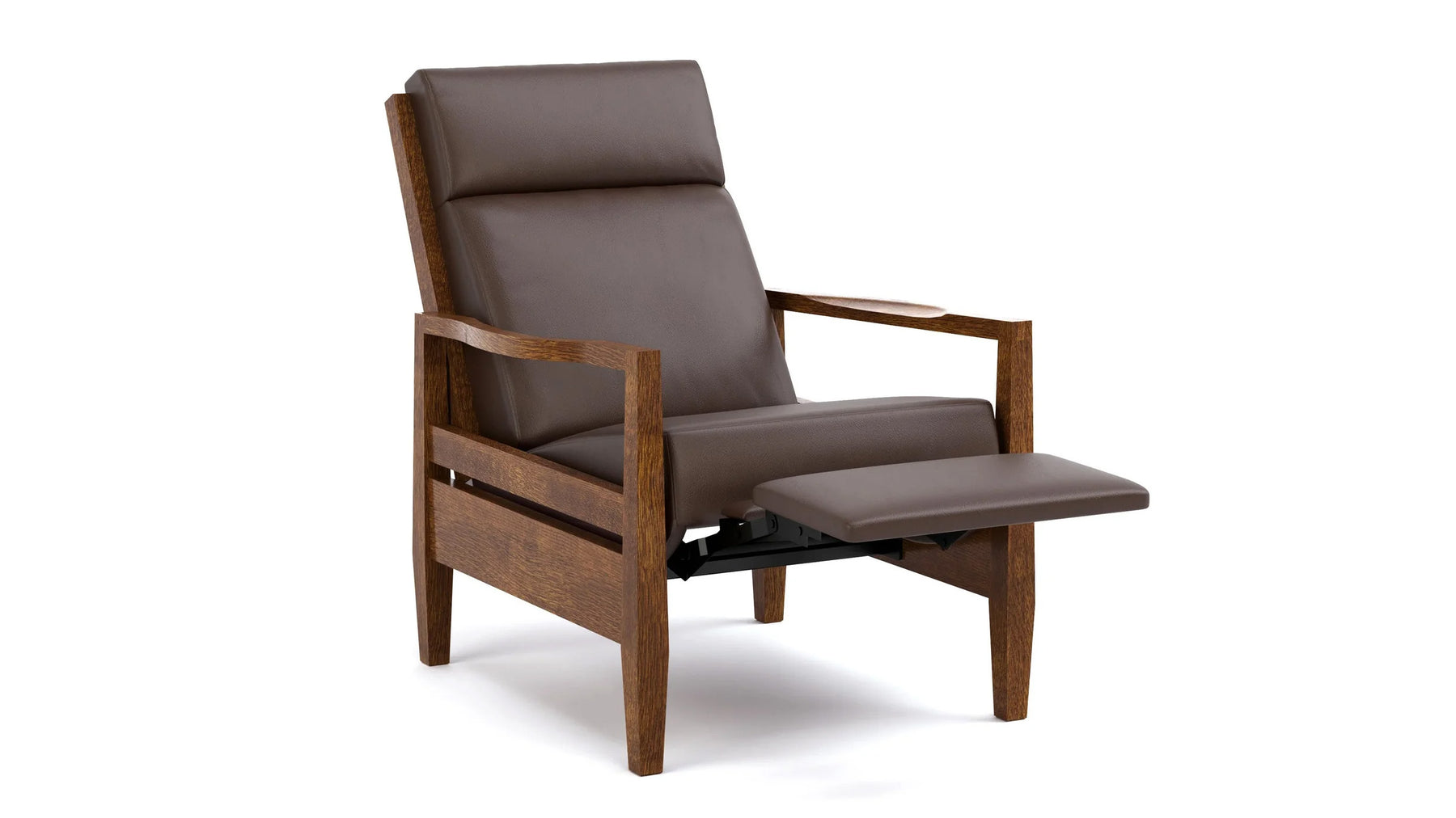 Stickley Surry Hills Recliner | Morganton Cola Leather Recliner | Gallery Furniture