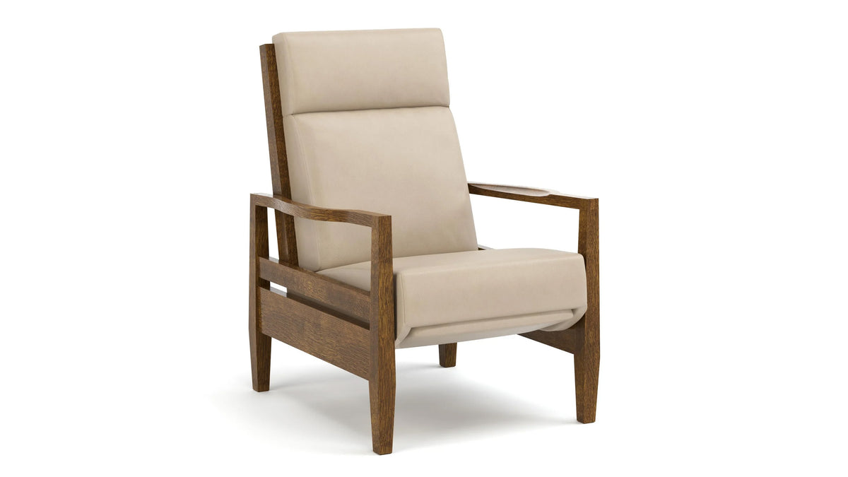 Stickley Surrey Hills Recliner | Morganton Flax Leather Recliner | Gallery Furniture