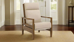 Stickley Surrey Hills Recliner | Morganton Flax Leather Recliner | Gallery Furniture