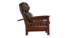 Stickley Leather Bustle Back Bow Arm Morris Recliner