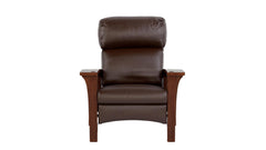 Stickley Leather Bustle Back Bow Arm Morris Recliner