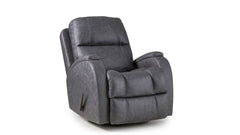 Zena Graphite Manual Swivel Glider Recliner – Upholstered Living Room Chair Made in USA | Gallery Furniture