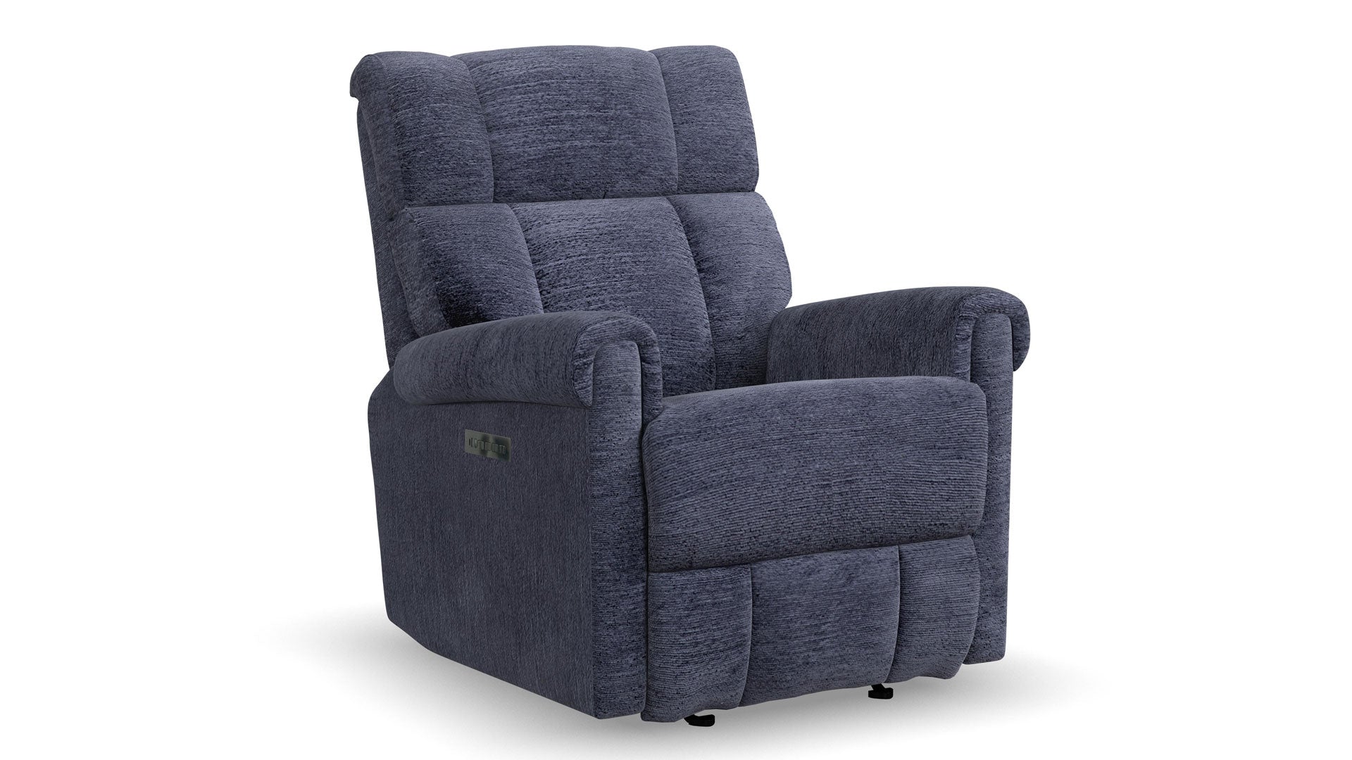 Sillón reclinable «Perfect Match Classic Nocturne Blue Power Rocker» – Sillón tapizado para salón | Gallery Furniture